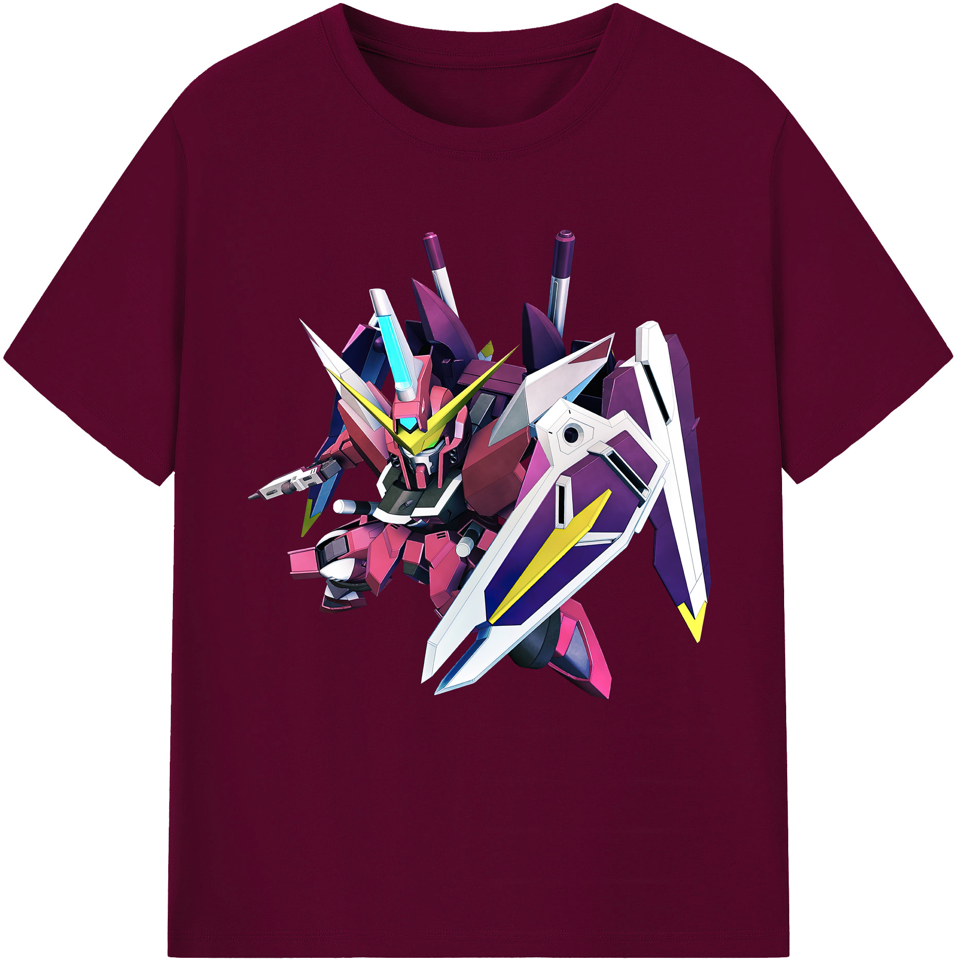 （画像用） 機動戦士ガンダム Mobile Suit Gundam レディースカジュアルプリントTシャツ（綿100％）